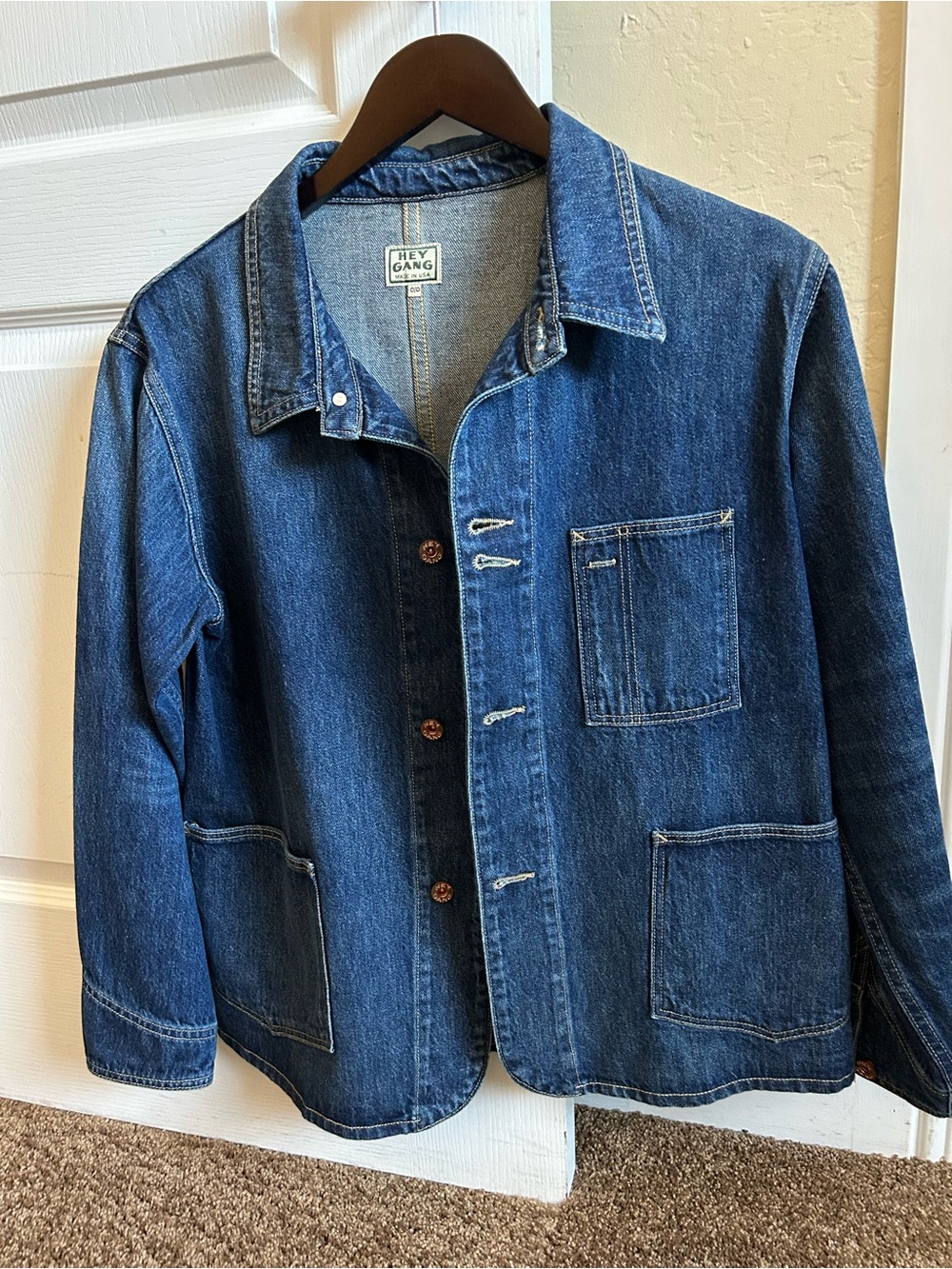 Hey Gang Barn Coat Denim Chore Jacket - Blue